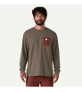Patagonia Long Sleeve Shop Sticker Pocket Responsibili-Tee M's